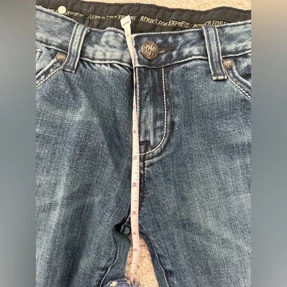 ReRock for Express Low rise Bootcut Jeans 8R - Picture 8 of 11
